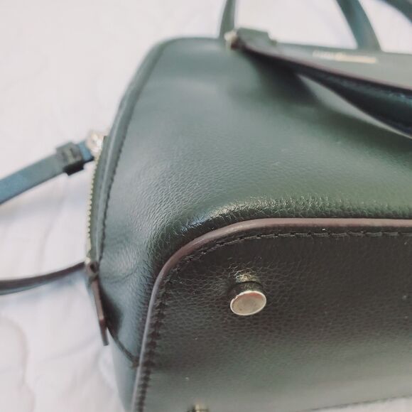 Kate Spade Patterson Drive Dome Satchel Purse Handbag Crossbody Strap Dark Green - Picture 11 of 17